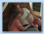 With children Heather and Robert